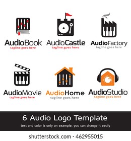 Audio Logo Template Design Vector