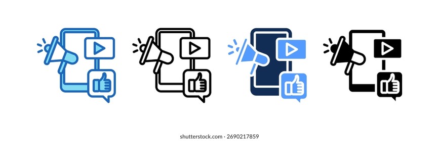 Audio-Marketing-Symbol - Mehrere Vektorgrafiken