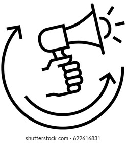 Audio Marketing Vector Icon 