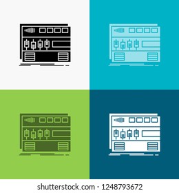 Audio, mastering, module, rackmount, sound Icon Over Various Background. glyph style design, designed for web and app. Eps 10 vector illustration