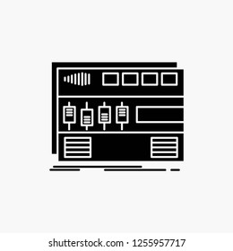Audio, mastering, module, rackmount, sound Glyph Icon. Vector isolated illustration