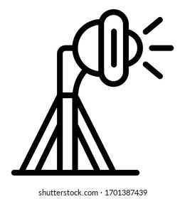 Audio megaphone icon. Outline audio megaphone vector icon for web design isolated on white background