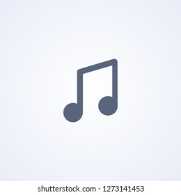 Audio melody, vector best gray line icon on white background , EPS 10