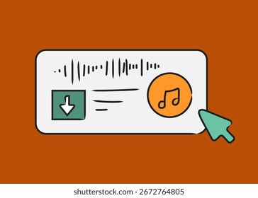Audio Message Icon with Mouse Click - Sketch