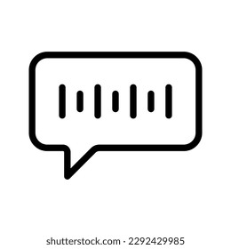 Icono de mensaje de audio. inicio de sesión para concepto móvil y diseño web. ilustración vectorial