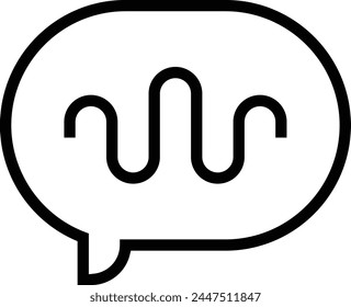 audio message icon. Thin linear style design isolated on white background