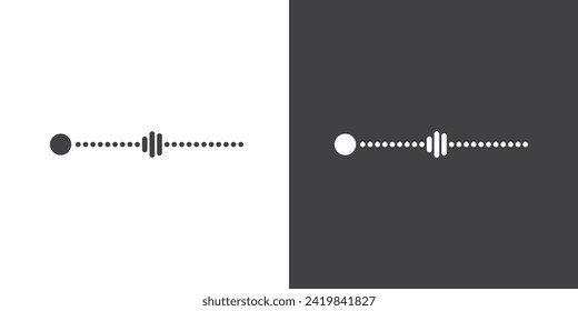 Audio message icon. Voice notes icon line, vector illustration of voice message. chatroom. Record voice message for phone correspondence. Social media icon.