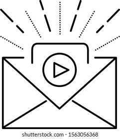 Audio Message  line art icon 