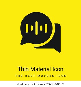Audio Message minimal bright yellow material icon
