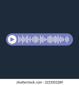 Audio message on social network. Voice mail