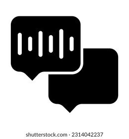 Audio Message Vector Glyph Icon For Personal And Commercial Use.
