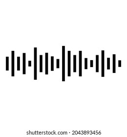 Audio message wave. Voice message wave. Frequency music symbol. Pulsing line