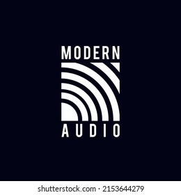 Audio microphone company vector logo design