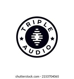 Vektorgrafik-Logo-Design von Audio-Mikrofonen