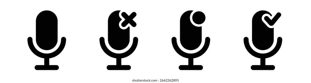 Audio-Mikrofon-Symbol. Mikrofonsymbol
