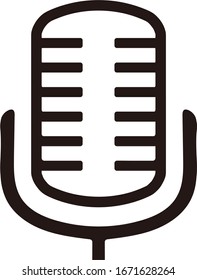 Audio microphone icon isolated vector illustration