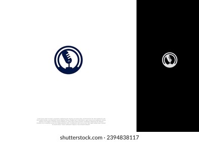 Audio microphone icon Podcast or Radio Logo design for application, studio, radio, broadcasting, user interface. Vector illustration
