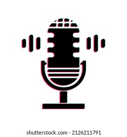 audio microphone isolated vector illustration