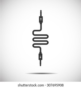 Audio  Microphone Wire Cable Computer Icon