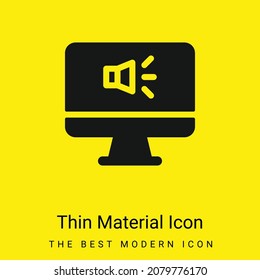 Audio minimal bright yellow material icon