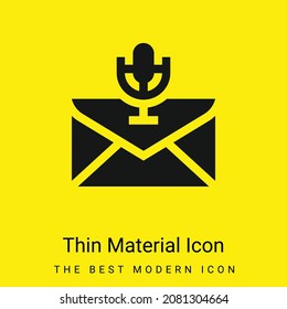 Audio minimal bright yellow material icon