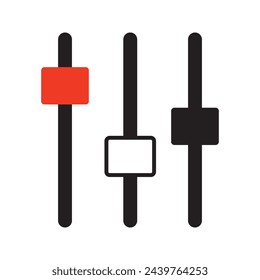 Mezclador de audio con icono de color aislado sobre fondo blanco