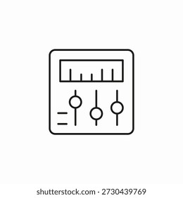 audio mixer control icon sign vector