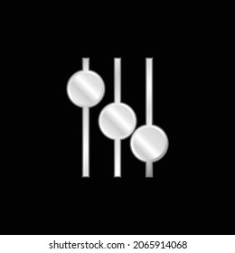 Audio Mixer steuert silbernes metallisches Symbol