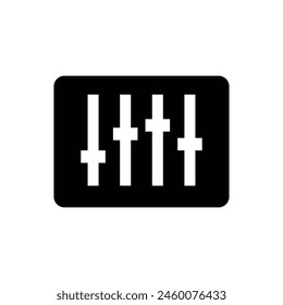 audio mixer equalizer symbol sound music recording icon