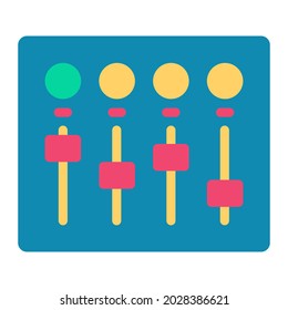 Audio mixer flat icon, suitable for set electonics icons