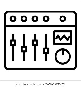 Audio Mixer Icon Element For Design