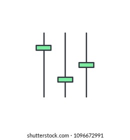 audio mixer icon. Element of web icon with one color for mobile concept and web apps. Thin line audio mixer icon can be used for web and mobile. Premium icon on white background