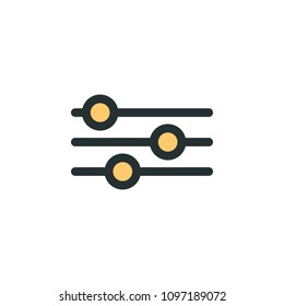 audio mixer icon. Element of web icon with one color for mobile concept and web apps. Isolated audio mixer icon can be used for web and mobile on white background