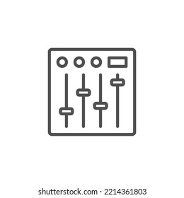 Audio Mixer Icon, Equalizer Icon, Adjustment icon. Control volume, media symbol. Sign equalizer vector.