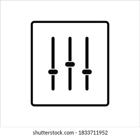 Audio mixer icon flat style illustration