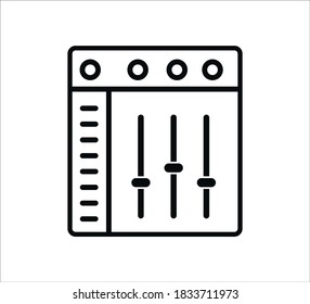 Audio mixer icon flat style illustration