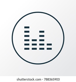 Audio mixer icon line symbol. Premium quality isolated equalizer element in trendy style.