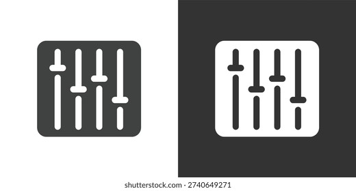 Audio Mixer Icon. Solid glyph series icon