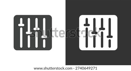 Audio Mixer Icon. Solid glyph series icon