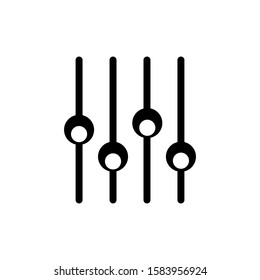 audio mixer icon in trendy flat design