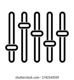 Audio mixer icon in trendy outline style design. Vector illustration isolated on white background.