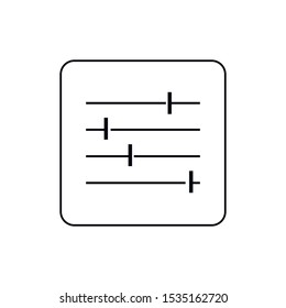 Audio mixer icon vector illustration on white background