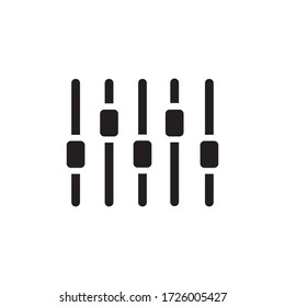 Ilustración de vectores de iconos del mezclador de audio