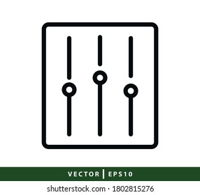 Audio mixer icon vector logo design template flat style