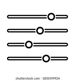 Audio mixer panel icon in modern outline style design. Vector illustration isolated on white background.