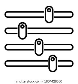 Audio mixer panel icon in trendy outline style design. Vector illustration isolated on white background.
