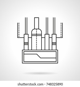 Audio mixing console, line icon