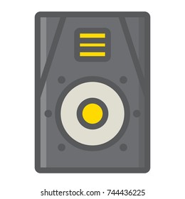 Audio Monitor filled outline icon, music and instrument, sound sign vector graphics, a colorful line pattern on a white background, eps 10.