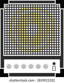 Audio Monitor Icon. Flat Color Design. Vector Illustration.