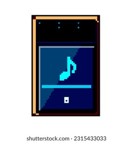 audio mp3 player game pixel art retro vector. bit audio mp3 player. old vintage illustration